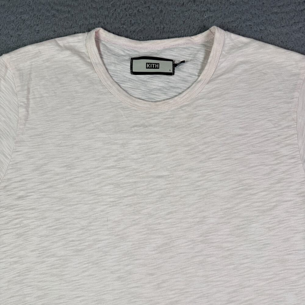 Kith T-shirt Mens Large Light Pink Slub Crewneck Box Logo Short Sleeve
